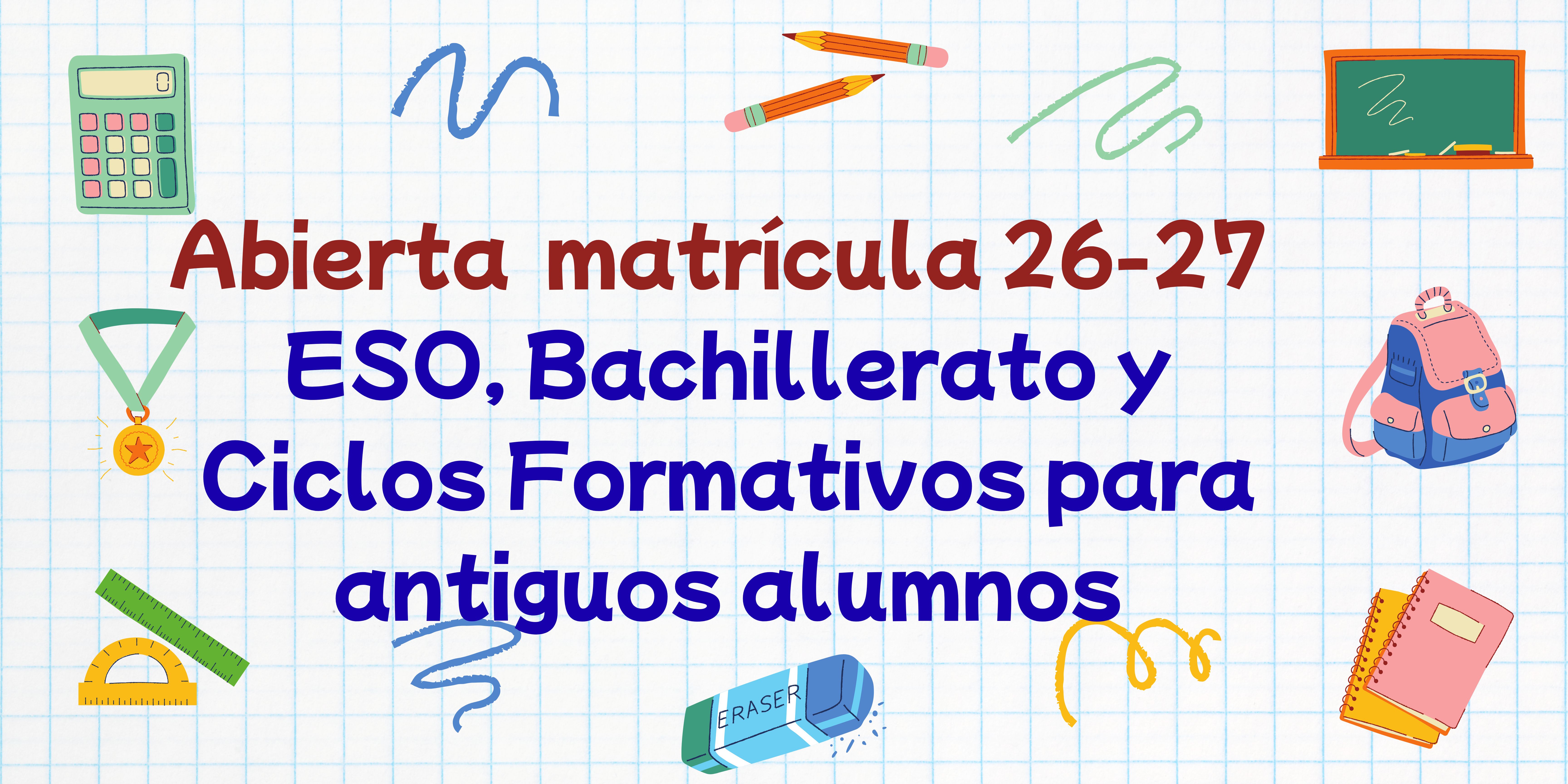 banner matricula 26-27